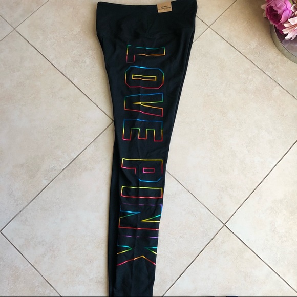 *RARE* VS PINK Rainbow Hoodie & Legging SET S/M - Picture 11 of 16